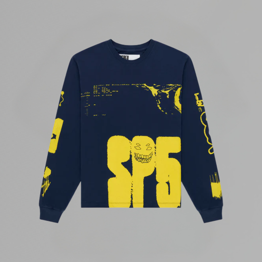 SUDADERA SP5DER X-RAY LONG SLEEVE NAVY