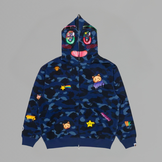HOODIE BAPE x MR SHARK FULL ZIP