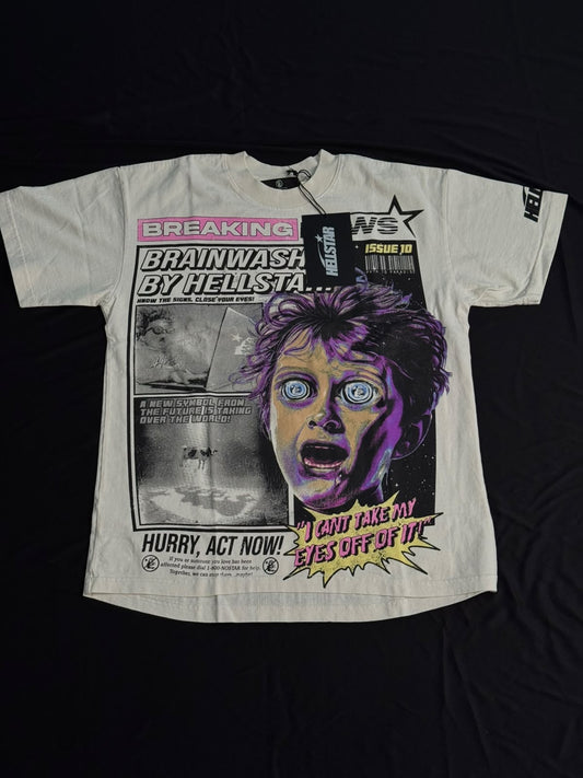 HELLSTAR Breaaking News Tee White