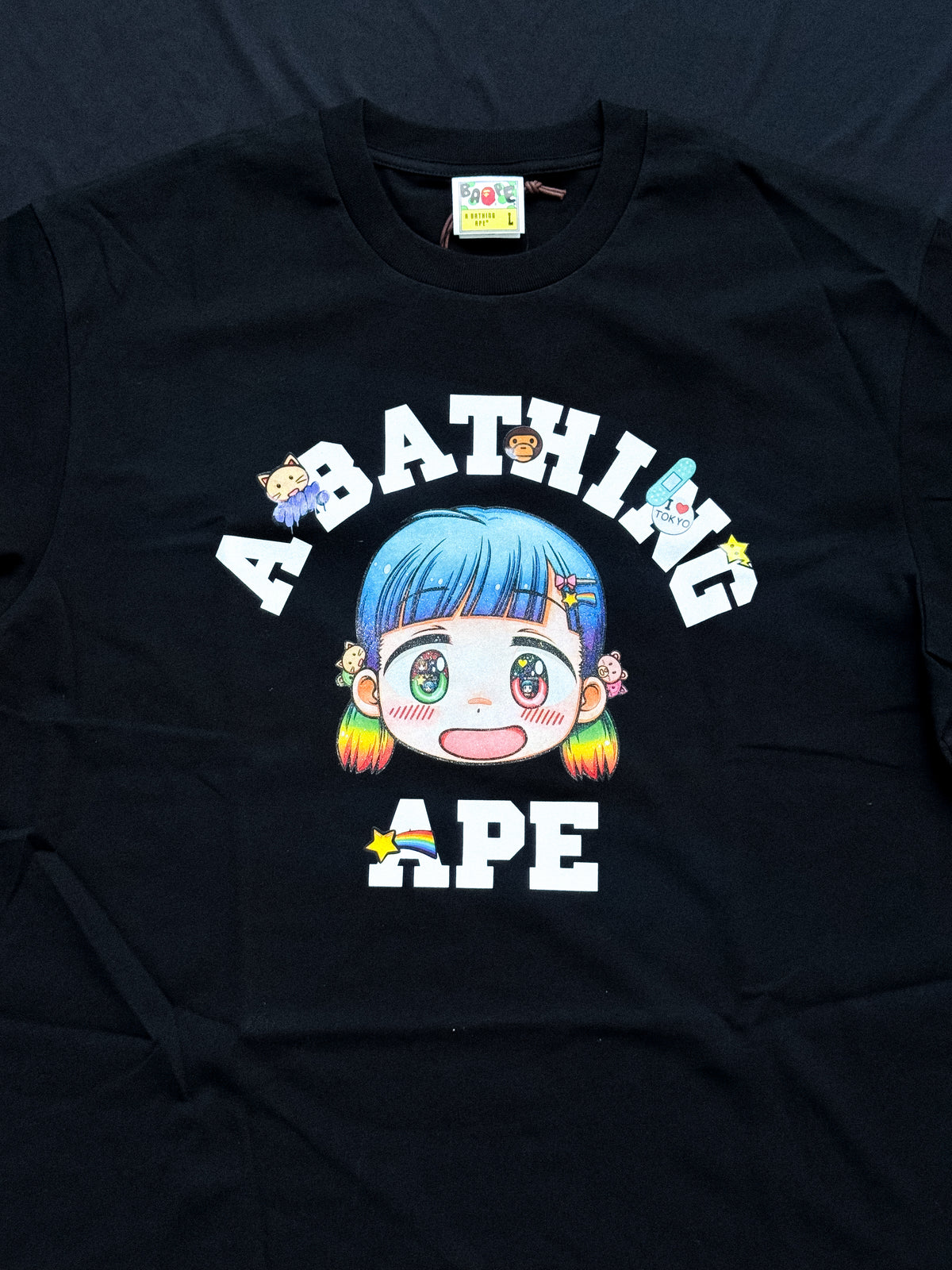 BAPE x MR. College Relaxed Fit Tee – Black