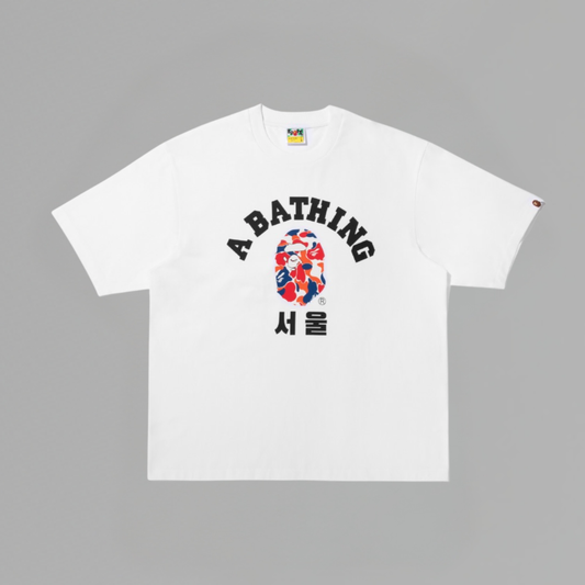 T SHIRT BAPE COLLEGE RELAXED KOREA EXCLUSIVE