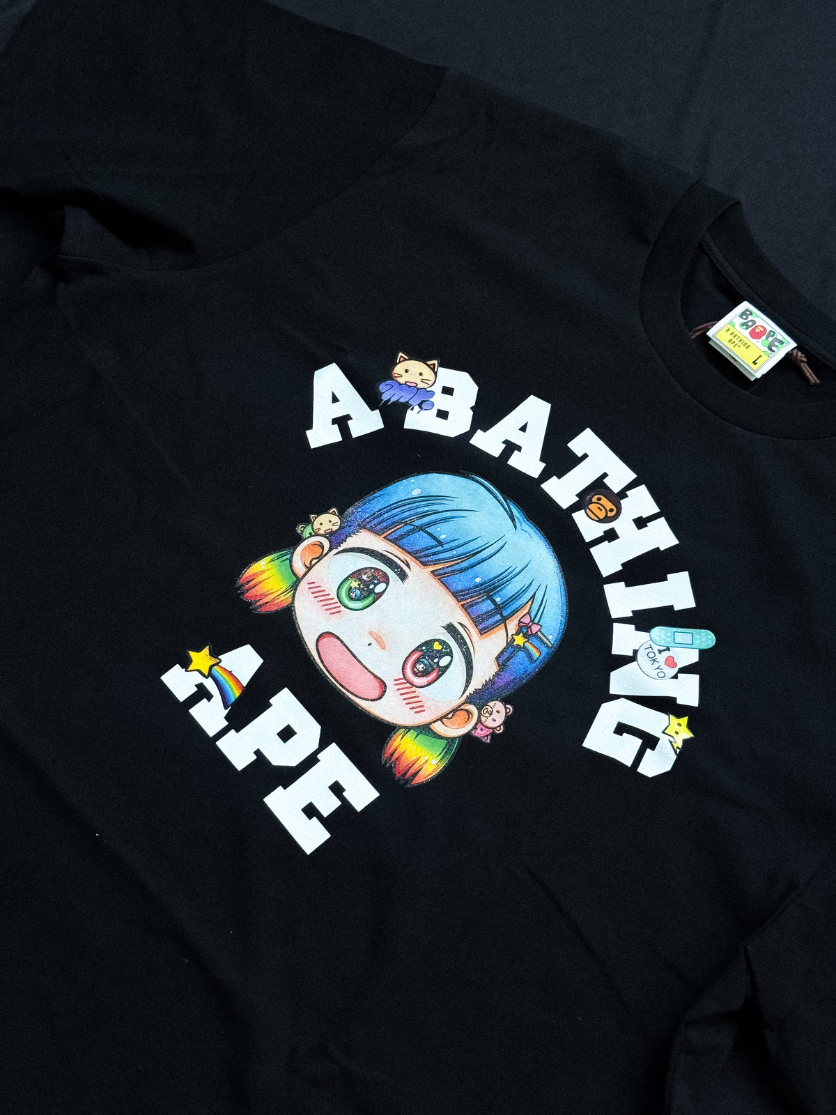 BAPE x MR. College Relaxed Fit Tee – Black