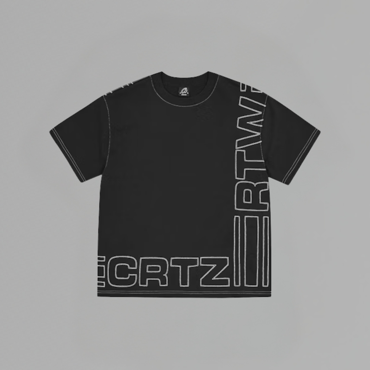 T SHIRT OUTLINE HEAVYWEIGHT TEE 'BKACK'