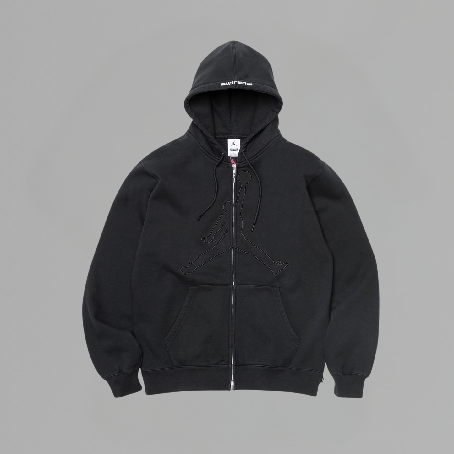 HOODIE JORDAN x SUPREME ZIP BLACK
