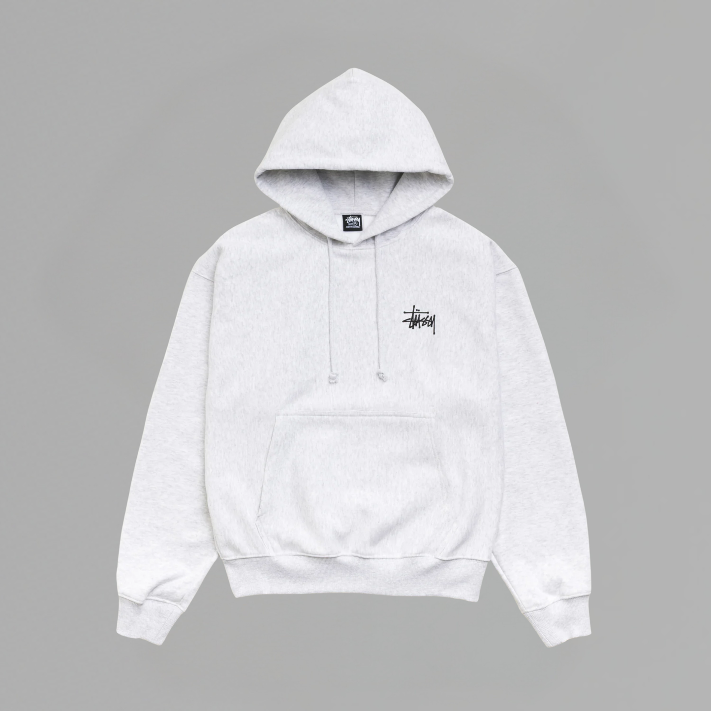 HOODIE BASIC STUSSY ASH HEATHER