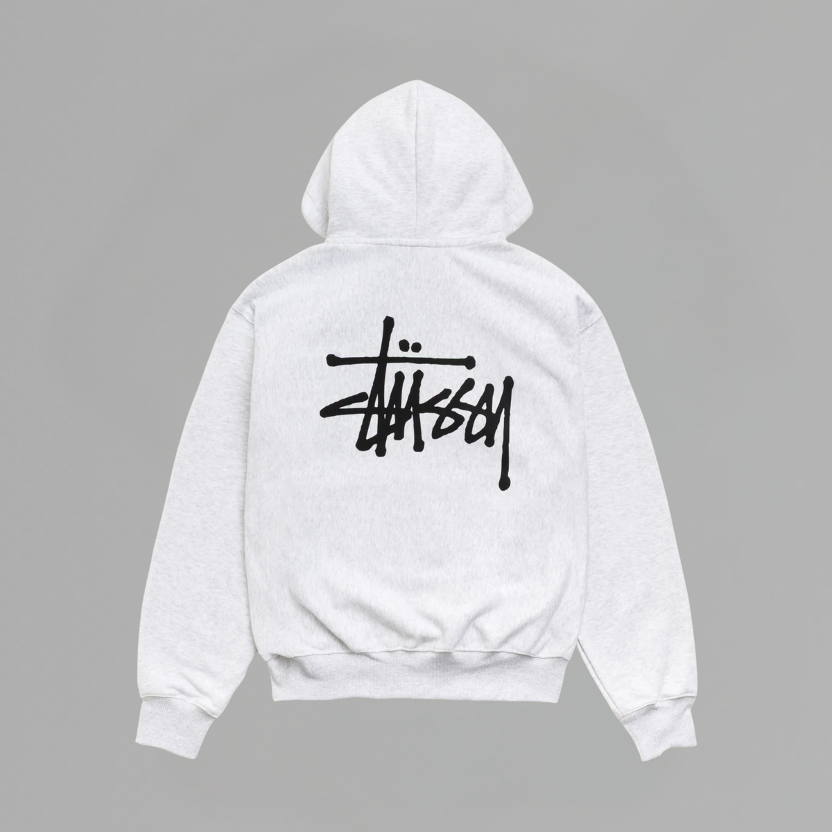 HOODIE BASIC STUSSY ASH HEATHER
