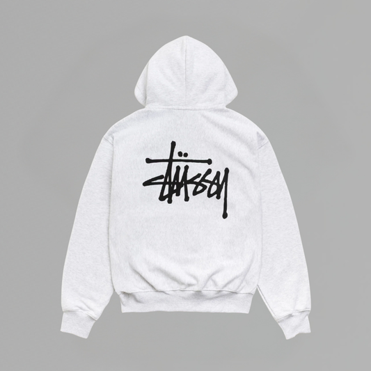 HOODIE BASIC STUSSY ASH HEATHER