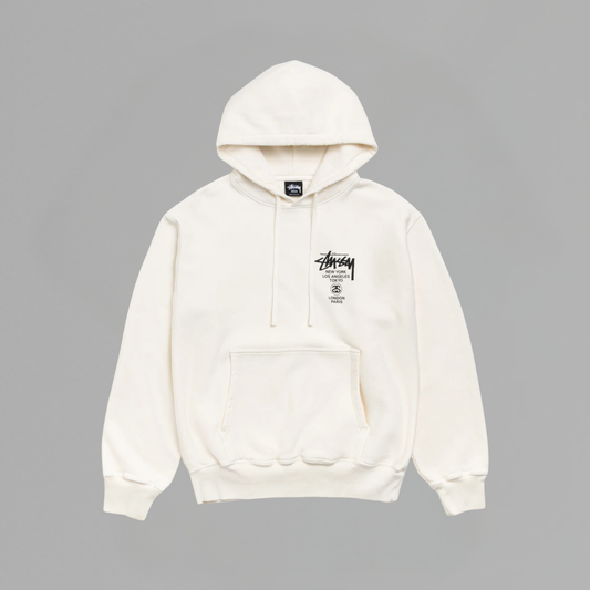 HOODIE STUSSY WORLD TOUR NATURAL
