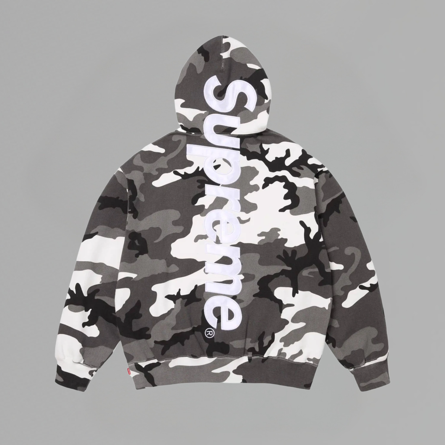 HOODIE SUPREME SATIN APPLIQUE 'SNOW CAMO'