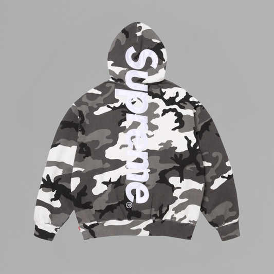 HOODIE SUPREME SATIN APPLIQUE 'SNOW CAMO'