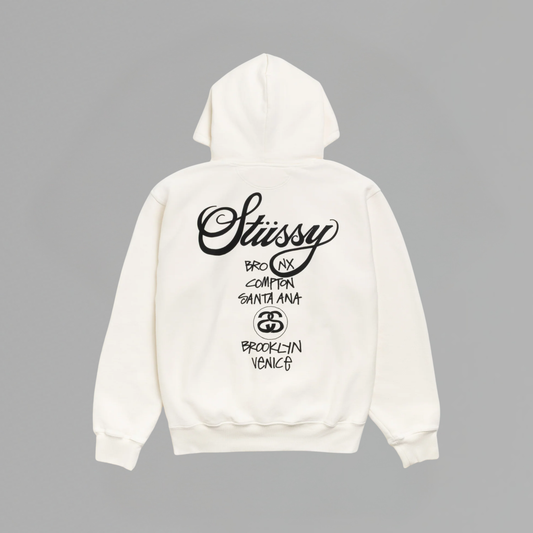 HOODIE STUSSY WORLD TOUR NATURAL