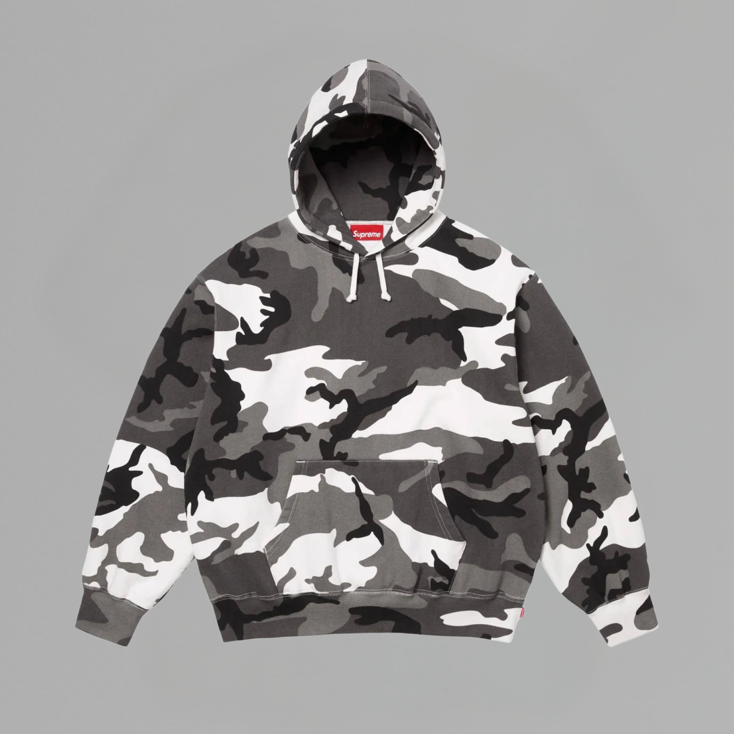 HOODIE SUPREME SATIN APPLIQUE 'SNOW CAMO'