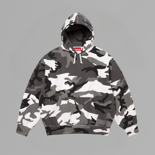 HOODIE SUPREME SATIN APPLIQUE 'SNOW CAMO'