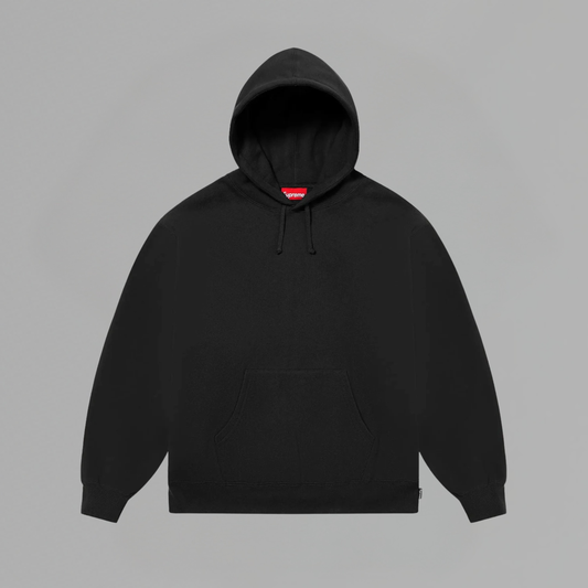 HOODIE SUPREME SATIN APPLIQUE 'BLACK'