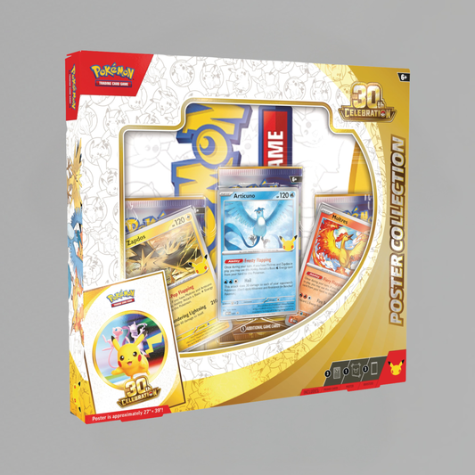 POKEMON 30th ANIVERSARIO 3 PACK POSTER COLLECTION