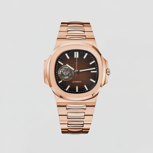 RELOJ SEIKO MOD Nautilus (Open Heart) Rose Gold