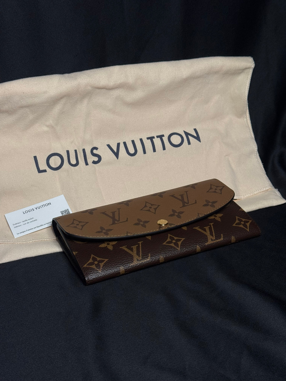 CARTERA LOUIS VUITTON REVERSE MONOGRAM EMILIE WALLET (JAPAN SECOND HAND)
