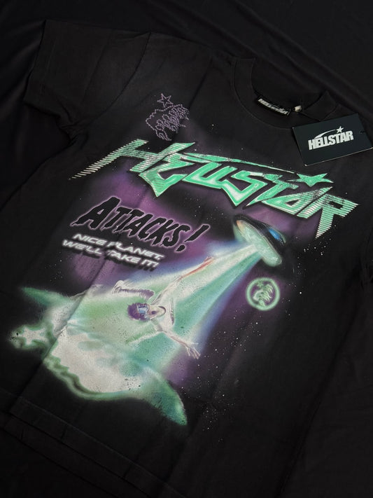 HELLSTAR ATTACKS TEE BLACK