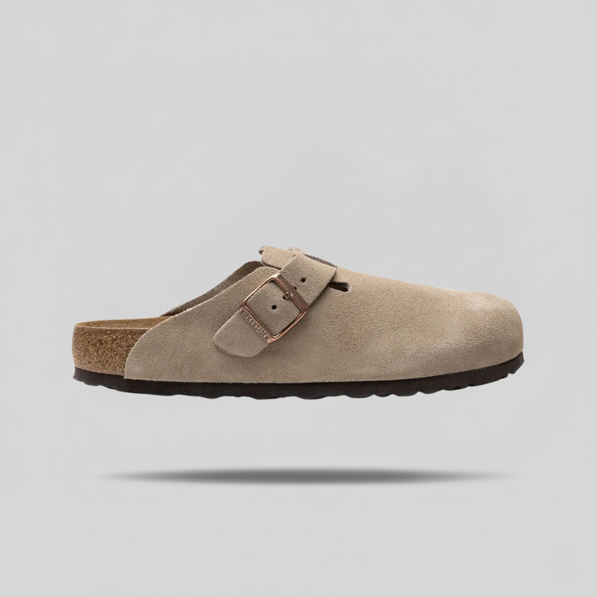 BIRKENSTOCK BOSTON SOFT FOOTBED 'SUEDE TAUPE'