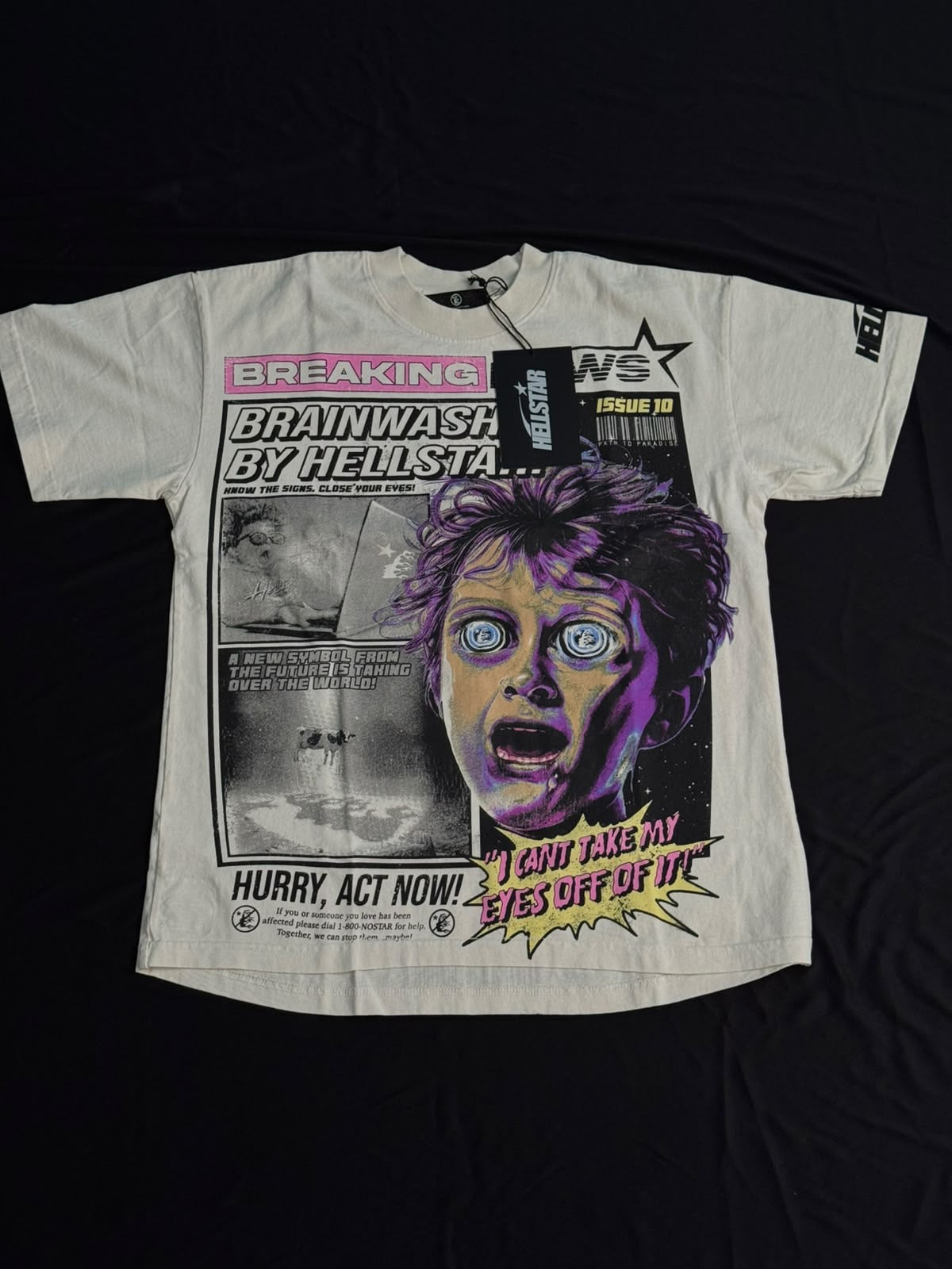 HELLSTAR Breaaking News Tee White