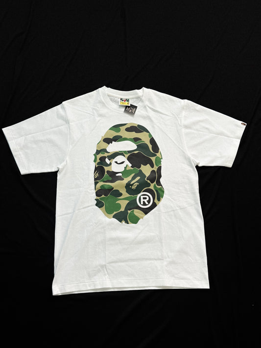 BAPE ABC Camo Big Ape Head Tee – White/Green