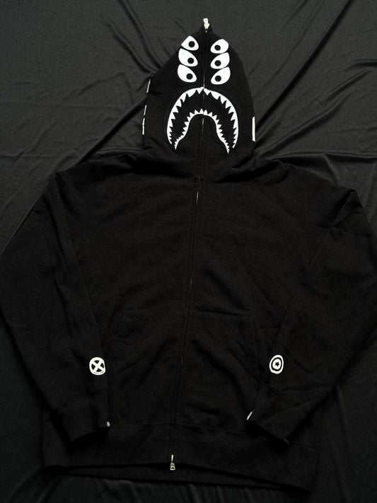 BAPE x BOUNTY HUNTER MAD SHARK Full Zip Hoodie