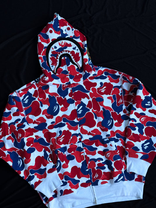BAPE Seoul Exclusive Camo Shark Full Zip Hoodie