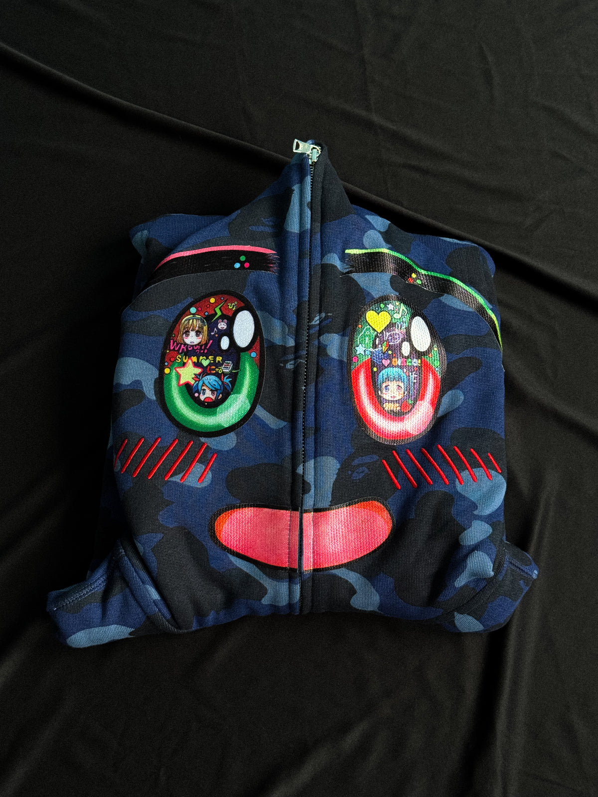 BAPE x Mr Shark Full Zip Hoodie – Blue/Multi